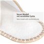 ONVAYA® Lot de 6 pantoufles en ABS - Beige - Semelle antidérapante - Chaussons en feutre - Pointure 36-45, beige, 36/45 EU