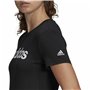 T-shirt à manches courtes femme Adidas Lin T Noir (XS)