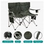 Navaris Chaise Camping Pliante 2 Places - Chaise de Camping pour 2 Personnes - Fauteuil Confortable et Facilement Transportable