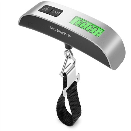 deleyCON Pèse-bagages numérique portable avec écran (jusqu'à 50 kg