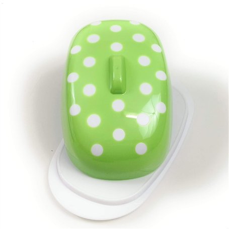 Berossi en Plastique Beurrier Vert avec Couvercle BPA Gratuit à Conserver au réfrigérateur Beurrier pointillé en Plastique Plat