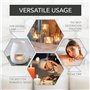 Kit de boule à facettes - Kit de fête mobile - Boule miroir de 20 cm - Moteur à piles - Pinspot - Trépied - Lumière à effet - Ki