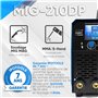 IPOTOOLS MIG-210DP Synergy Dual Pulse Poste à souder MIG MAG – LCD Poste à souder MIG avec 210A 230V IGBT, 6 en 1 Poste MIG Flux