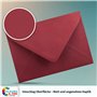 Colours-4-you - Lot de 50 enveloppes - DIN C6 - Rouge foncé - 11,4 x 16,2 cm - Enveloppes avec 80 g/m² - Fermeture humide - Raba