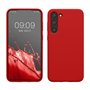 kwmobile Housse Compatible avec Samsung Galaxy S23 Plus Coque - Housse de téléphone Protection Souple en TPU Silicone - Rouge Cl