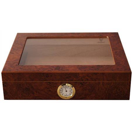 GERMANUS Humidor cave à cigares Mensalla R avec Hygromètre et Humidifier et Manuel GERMANUS Brune