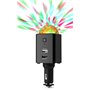 Technaxx Chargeur Voiture USB – Charge Rapide QC3.0 & USB-C avec Effet Disco LED Sonore – Chargeur Allume-Cigare 12V avec Batter