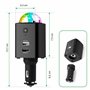 Technaxx Chargeur Voiture USB – Charge Rapide QC3.0 & USB-C avec Effet Disco LED Sonore – Chargeur Allume-Cigare 12V avec Batter