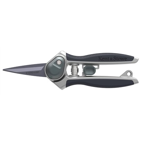 Kent & Stowe Sécateur - Sécateur à fleurs avec lames brevetées Eversharp en acier au carbone - Outil de coupe pour fleurs et her