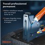 Presch Kit d'agrafeuse manuelle professionnelle - Agrafeuse murale avec un assortiment de 600 agrafes pour le bois, le tissu, le