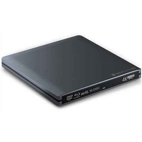 techpulse120 Lecteur externe USB 3.1 Type-C UHD HDR 4K 3D MDisc BDXL Bluray Graveur Burner Superdrive BD DVD CD pour ordinateur