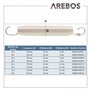 Arebos Lot de 36 ressorts de trampoline | Ressort de traction | Ressort de pression | Ressort en acier pour trampoline | 215 mm