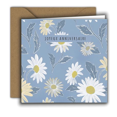 Edition Colibri Carte d’anniversaire pour femme – Carte de vœux haut de gamme avec enveloppe – Carte pliée carrée (15x15 cm) – P