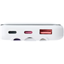 Powerbank 10000mAh 3 ports USB A+2C 22.5W PD/QC Câble multiple integré Blanc Rivacase