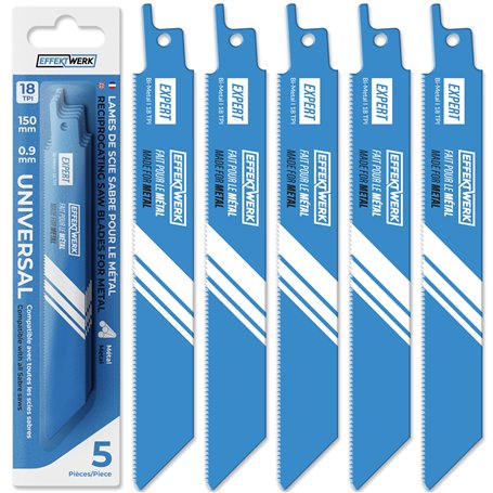 Lames de scie sabre EFFEKTWERK pour métal (5 pièces)