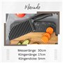 Marindo Coupe-frites, fruits et légumes, etc. Lame en acier inoxydable de 17 cm pour des coupes attrayantes
