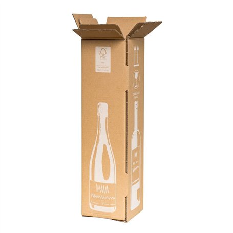 Lot de 20 cartons d'expédition écologiques pour 1 bouteille de vin