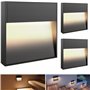 SSC-LUXon Eleva Lot de 3 Luminaires Appliques Murales LED Design Anthracite – Éclairage de Marche d'Escalier pour Intérieur et E