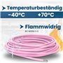 Kalitec Câble de câblage H05V-K 0,75 mm² rose - 10 m - Flexible - En PVC - Toron 0,75 mm² - Câblage à fil fin - Câble unique - C