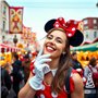FASCHINFEVER Lot de 2 oreilles de souris - Costume Minnie Mouse avec oreilles et gants pour femme pour le carnaval et le carnava