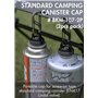 Campingmoon BKM-107-2P Lot de 2 couvercles pour bidon standard de camping avec valve Lindal EN417 Noir