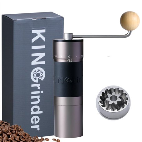 KINGrinder K6 Moulin à café manuel avec 200 degrés de mouture réglables pour Aeropress