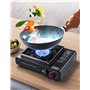Réchaud à gaz d'extérieur RHP cuisinière de camping I cuisinière à gaz avec 8 cartouches de gaz à baïonnette - avec étui pratiqu