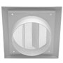 H&C VENT Grille Aeration 190x190mm avec clapet et Moustiquaire │ Anti retour Lamelles Mobiles│ Evacuation Cache Tuyau Ventilateu