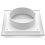 H&C VENT Grille Aeration 190x190mm avec clapet et Moustiquaire │ Anti retour Lamelles Mobiles│ Evacuation Cache Tuyau Ventilateu