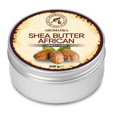 Beurre de Karité Pur 200g Non Raffiné - Naturel - Pressé à Froid - Africain Shea Butter - Ghana - Idéal pour Cheveux - Peau - Vi