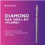 STALEKS PRO - Embout diamant - Flamme (anneau rouge) I Kit pour ponceuse à ongles I Embouts pour manucure et pédicure - Kit de p