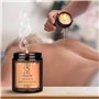 Bougie de Massage la Pêche 100g - Bougie de Cire de Soja - Bougie aux Huiles de Noix de Coco et d'Amande - Massage Relaxante - C
