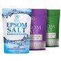 Sel de Bain Epsom Set 3х1000 g - Sel de Bain Epsom - Sel Epsom avec Huile Essentielle de Eucalyptus & de Lavande - Sels d'Epsom
