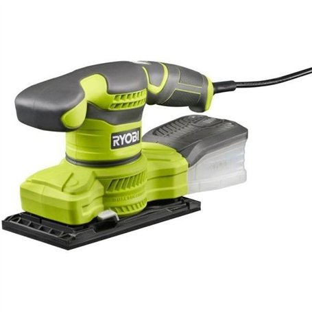 RYOBI Ponceuse vibrante 1/3 de feuille - 200 W - Systeme d'aspiration - Collecteur plastique + 3 abrasifs