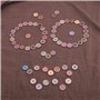 OTOTEC Lot de 200 boutons ronds en bois multicolores rétro avec 2 trous faits à la main pour bricolage, couture, loisirs créatif