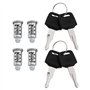OTOTEC 4 Pièces Barres de Toit Coffre de Toit Serrures de Sécurité Serrure de Chargement de Toit pour Porte-vélos Barres de Toit
