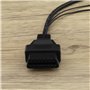 YINETTECH Câble Adaptateur de Diagnostic OBDII OBD2 3 Broches vers 16 Broches pour connecter OBD II 16 Broches Outil de Diagnost
