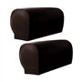 Hopbucan Lot de 2 Housses d'accoudoir en Cuir synthétique Ultra épais et Doux pour chaises Longues