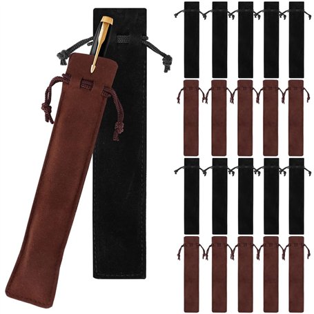 Iegefirm 100 Pièces de Pochettes à Stylos en Velours avec Cordon de Serrage