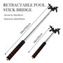 Giilayky Pont de Queue de Billard RéTractable avec TêTe de Pont, Accessoire de Queue de Billard pour Table de Billard, TêTe de P