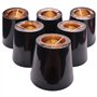 FutureHight Lot de 6 abat-jours noirs avec doublure dorée Clip sur abat-jour