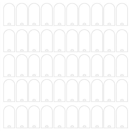 Croerma 50 Pièces Cartes de Mariage en Acrylique Givré avec Décoration Transparente