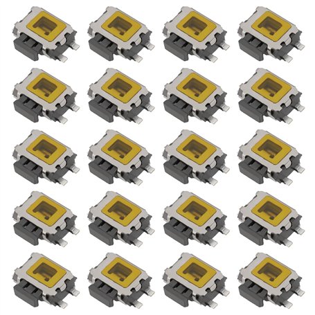 eMagTech Lot de 20 Interrupteurs à Bouton-poussoir Tactiles Latéraux SMT SMD à 4 Broches Montage en Surface 4