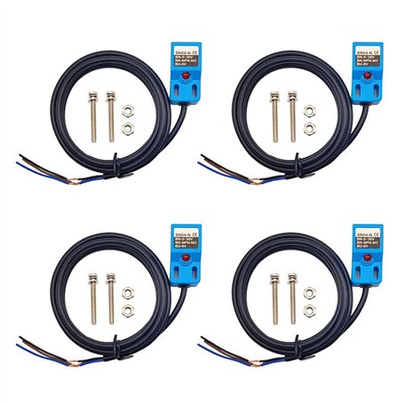 OVNSHVN Lot de 4 capteurs de proximité inductifs SN04-N normalement ouverts NPN NO avec support TL SN Installation facile