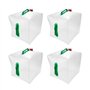 berjalan Lot de 4 bidons d'eau pliables avec bec verseur de 20 l