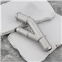 ECSiNG Tuyau de refroidissement à bride en Y en aluminium 1J0121087E compatible avec VW MK4 1.8T 2000-2005 compatible avec Audi
