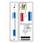 IQ Papeterie LEGO - Pack de 3 stylos gel - rouge, bleu, noir