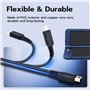 Mcbazel Câble de Charge USB Type-C Femelle pour Nintendo DSi/2DS/3DS, y Compris les Modèles XL et New- Noir