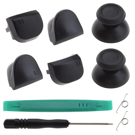 eMagTech 10 Pièces Kit de Remplacement de Contrôleur double Sens Compatible avec PS5 V1 Manettes à Boutons Ressorts Tournevis ou