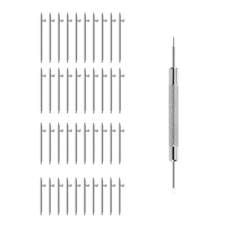 eMagTech Lot de 40 barrettes à ressort à dégagement rapide en acier inoxydable 316L avec outil de retrait 18 mm